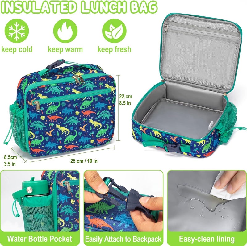 Fimibuke Bento Lunch Box for Kids, 3-Compartment 32OZ Snack Lunch Container, Lunch Bag, 12OZ Insulated Food Jar & Ice Pack Set for Age 3-12 School Daycare Toddler Teen Girls Boys, Gamepad - Image 4